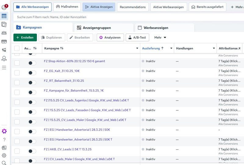 Meta Ads Manager – Kampagnen für Handwerker