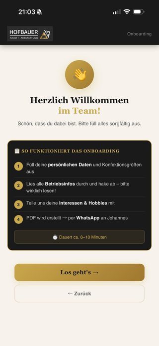 Onboarding-App